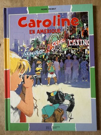 TBE - Caroline en Amérique bords damiers couleurs livre bd album Pierre Probst