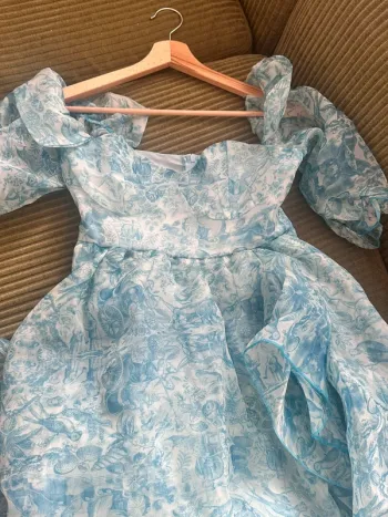 Maxi robe longue bleu AliExpress
