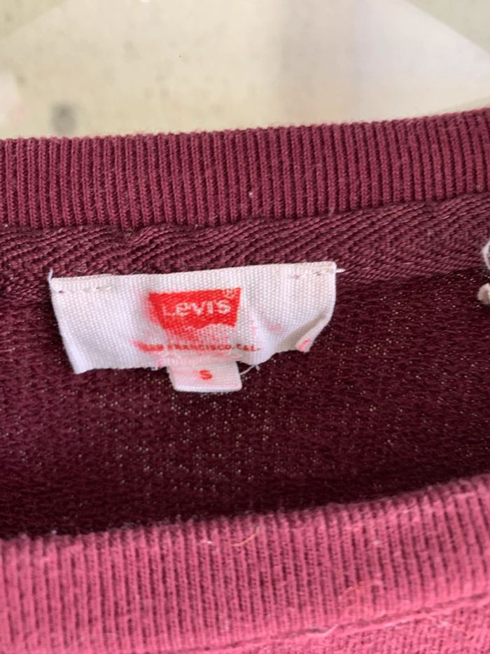 Sweat-shirt Levi’s S vintage bordeaux - photo numéro 3