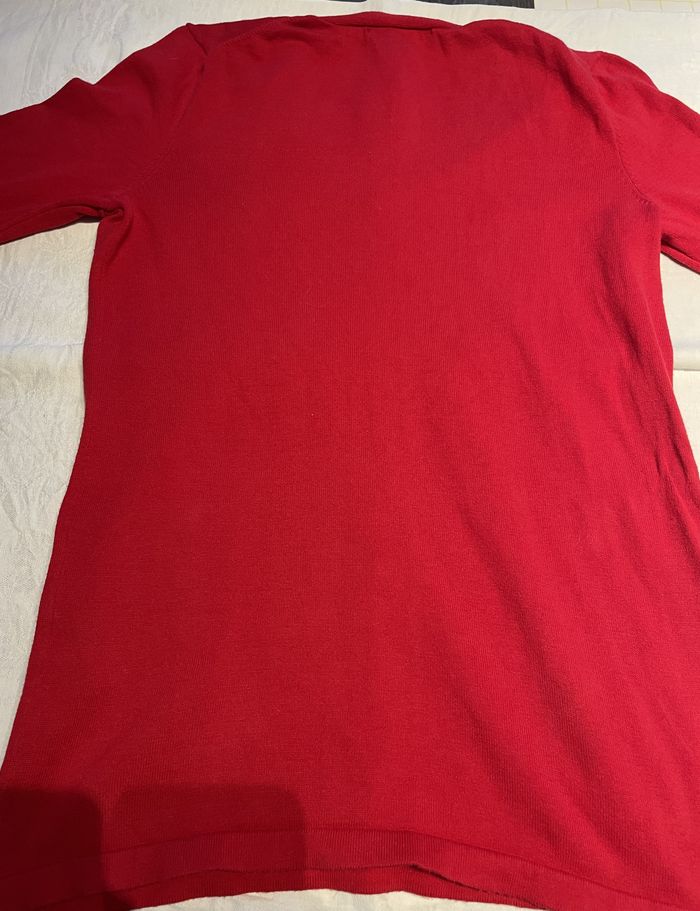 Pull col en V Rouge Femme Tommy Hilfiger Taille M - photo numéro 2