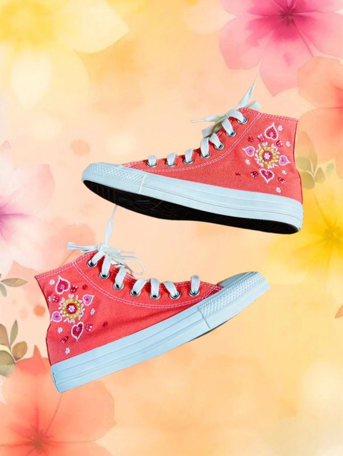 🧡🌿Converse Chuck Taylor All Star Floral embroidery summer édition🌿🌸