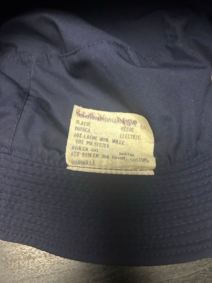 Bob vintage homme en laine et coton réversible - Bleu et Gris - T. 57 - photo numéro 3