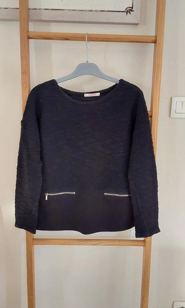 Pull noir Camaïeu T 36 - photo numéro 4