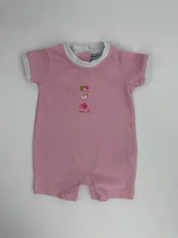 Combinaison rose à manches courtes - Texbasic – Naissance
