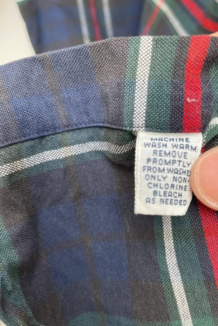 Ralph Lauren The Big Shirt short sleeve shirt plaid checkered Mens M - photo numéro 9