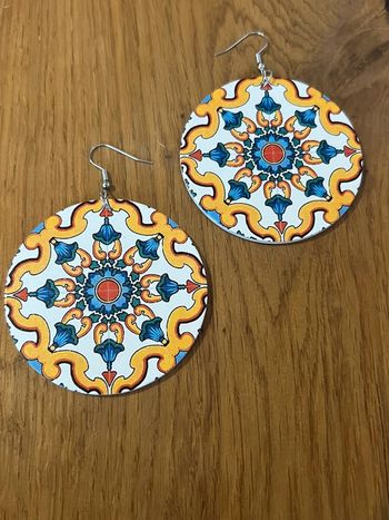 Boucles d’oreilles mandala bois