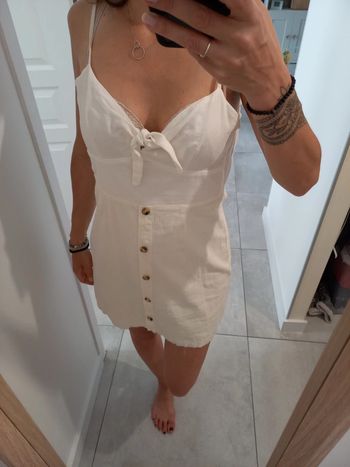 Robe légère blanc cassé