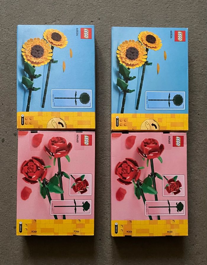 Lot X4 Lego Flowers 40460 + 40524 NEUF - photo numéro 2