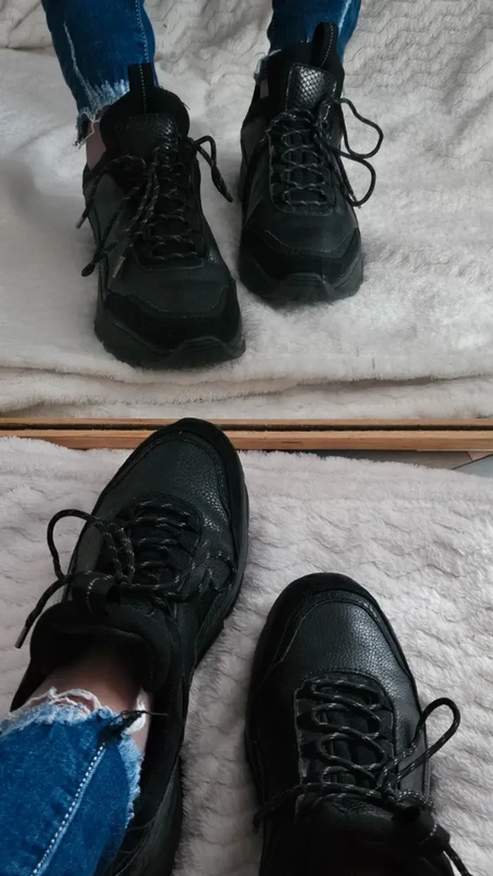Basket noires H&M bon état taille 39 - photo numéro 3