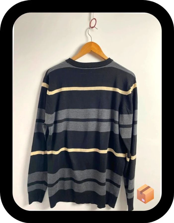 Pull Lacoste – Taille XXL – Noir, gris et beige – Très bon état - photo numéro 2