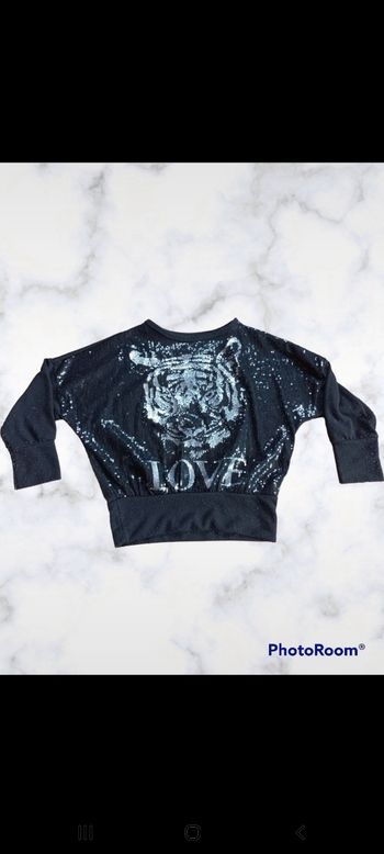 Pull tigre paillettes