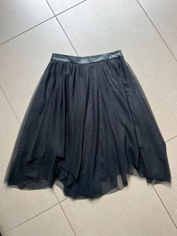 Jupe voile longue noire Zara S