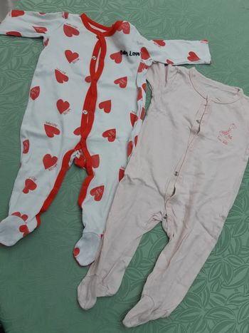 Lot de 2 pyjama léger fille taille 6 mois