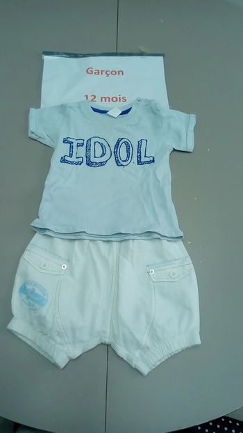 Ensemble t-shirt manches courtes et short