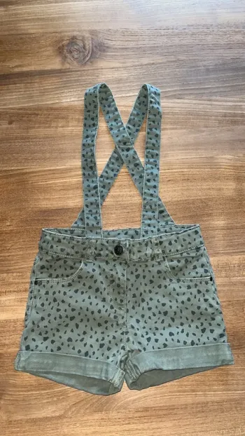 Salopette short orchestra 5 ans kaki