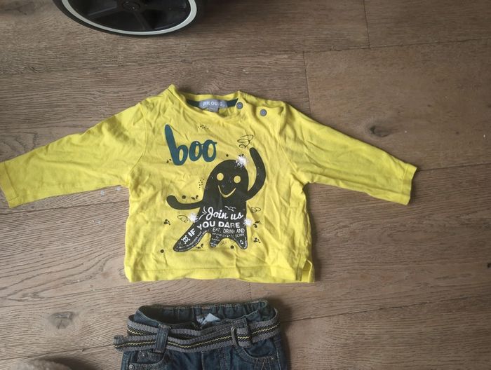 Ensemble jean tee shirt fantôme pikouic 3 mois - photo numéro 2
