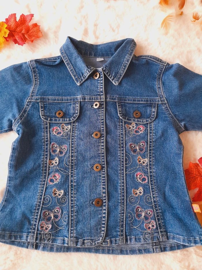 Veste en jean papillons 2 ans lily butterfly - photo numéro 2