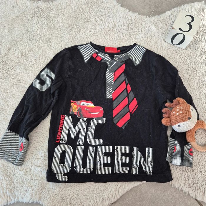 T shirt manche longue noir Cars disney 3ans