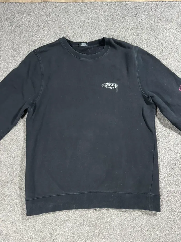 Sweat Stussy design noir avec motif - photo numéro 5