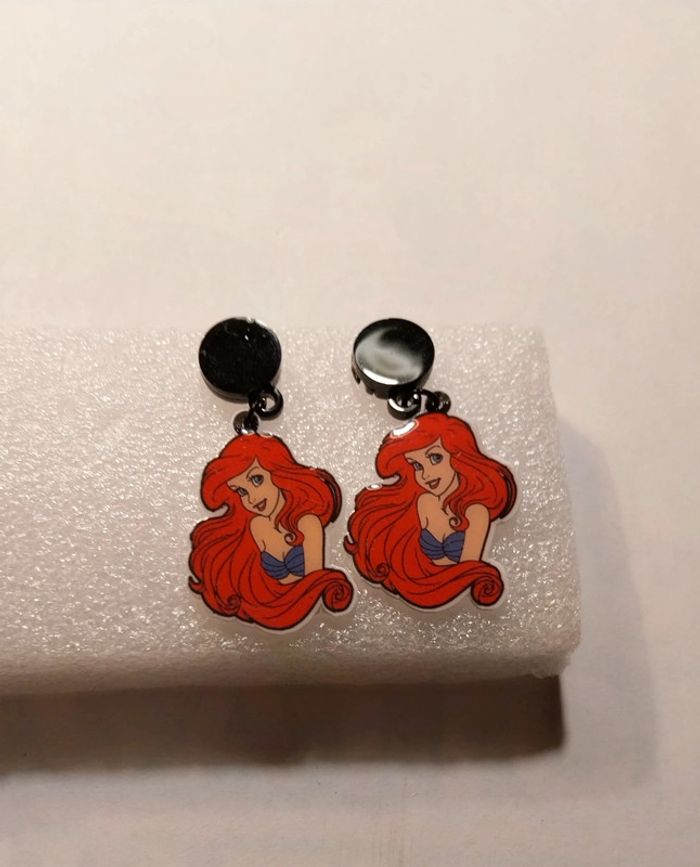 Boucles d'oreilles disney ariel la petite sirene