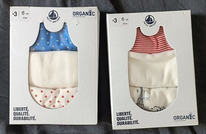 6 bodies sans manches neufs petit bateau 6 mois