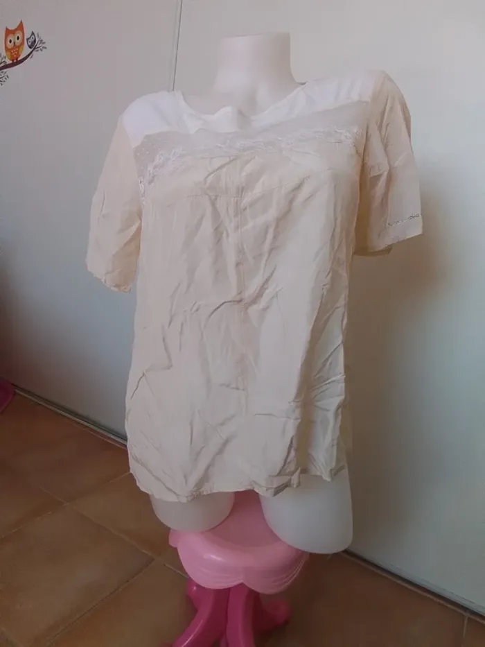 Tee shirt fluide ivoire - photo numéro 2