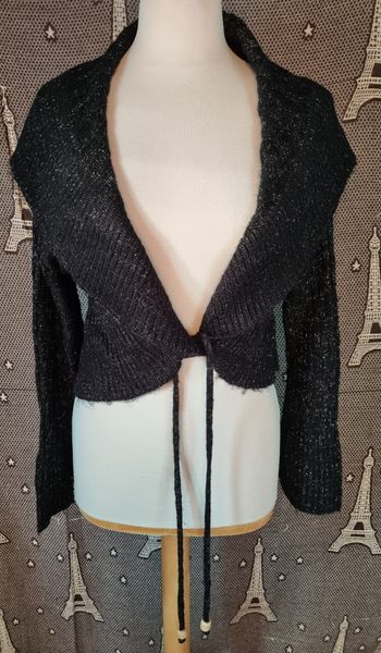 Boléro noir à reflet dorée pailleté taille S
