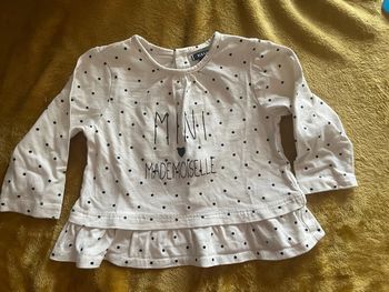 T shirt manche longue avec fronces