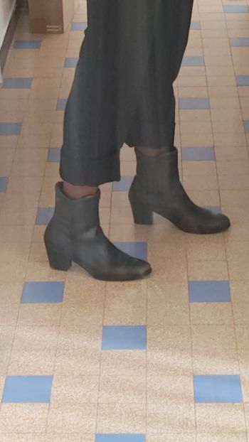 Bottines Fourrées en cuir peau mouton retourné shearling montone sheepskin