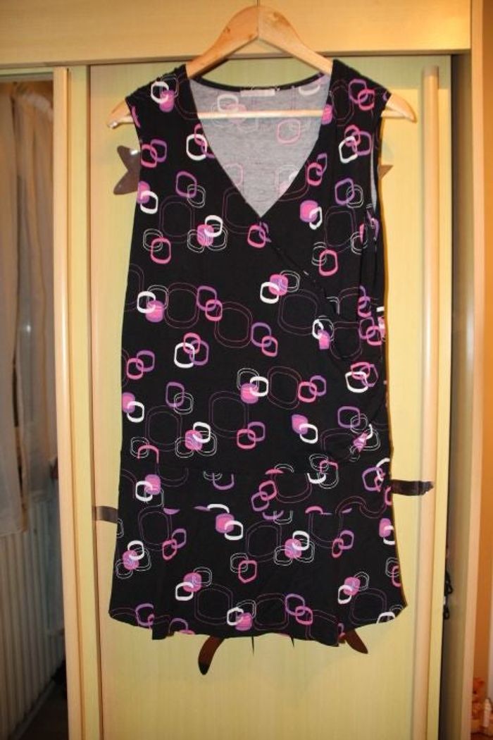 tunique noir et rose