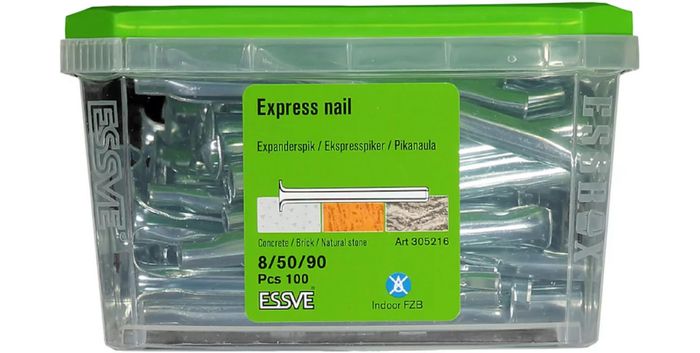 Boite de 100 Clou d’expansion Essve 8/50/90 Bright galvanisé - photo numéro 2