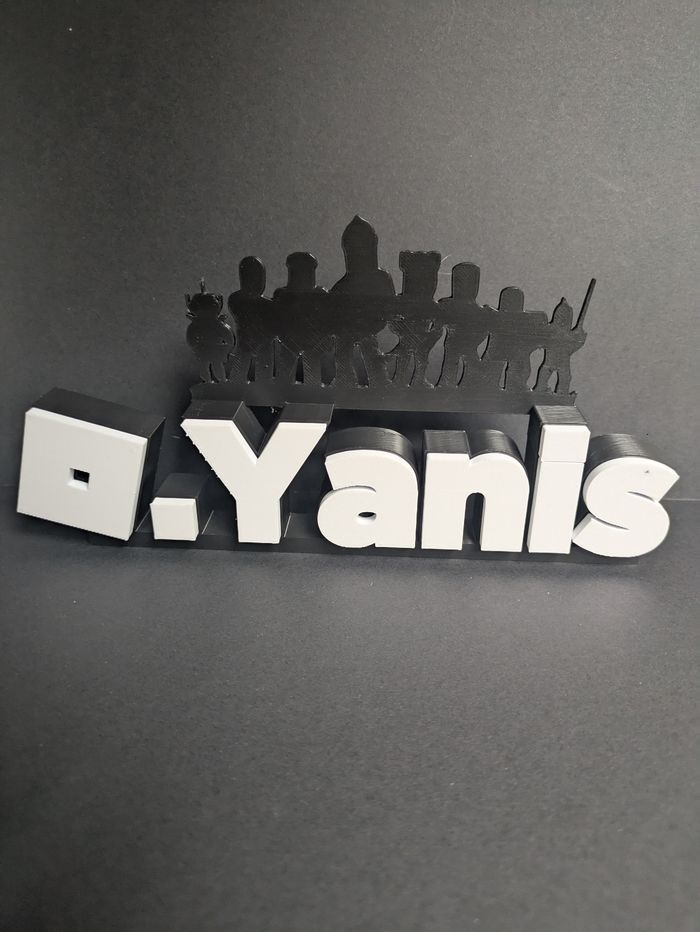 Figurine personnalisée thème Roblox – Prénom ou mot au choix