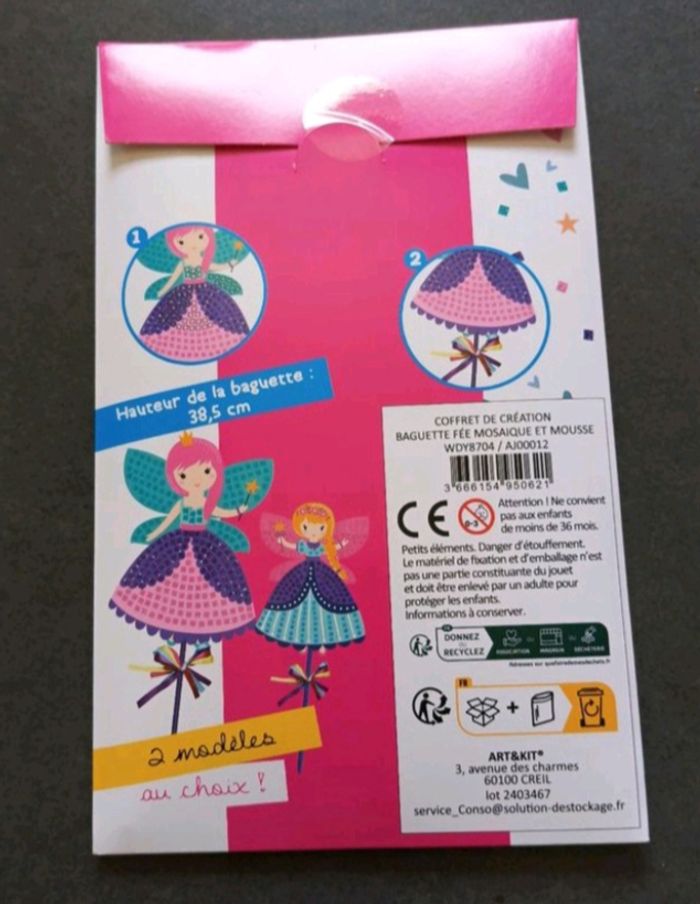 Baguette de fée en mousse et en mosaïque - photo numéro 2