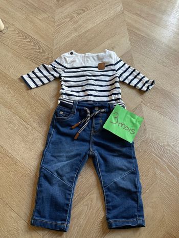 Tenue marinière taille 3 mois Obaïbi