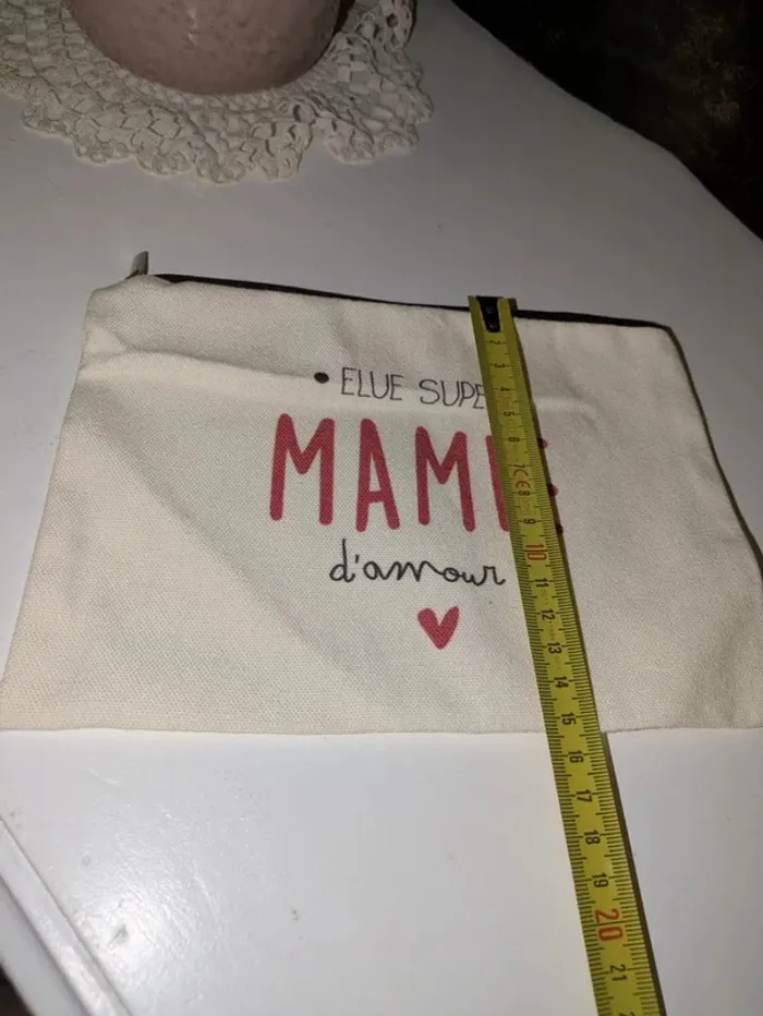 Duo Tote bag + Pochette "Élue super Mamie d’amour" - photo numéro 4