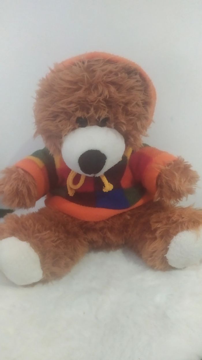 peluche ours  à capuche '' forest - photo numéro 2