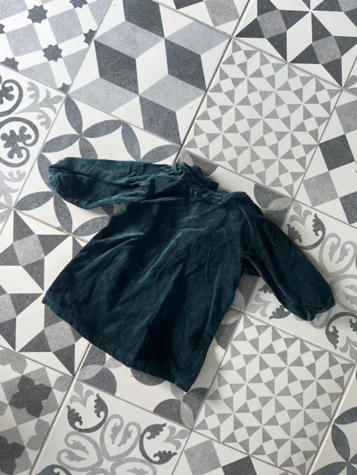 Robe velours verte