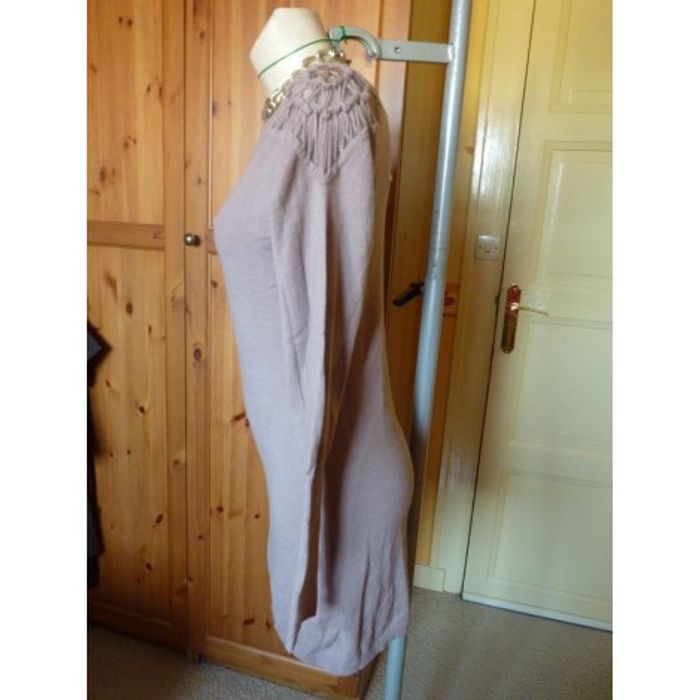 DEBY DEBO - Pull Maille taupe T.42 - photo numéro 3