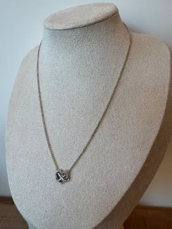 Collier Pandora Authentique Cœur Infini Scintillant en Argent et Strass blanc