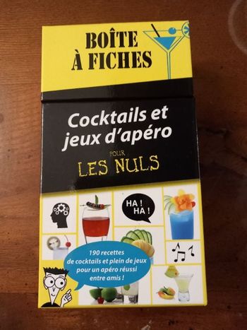 Boîte à fiches cocktails et jeux d'apero
