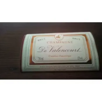 Étiquette De Champagne Valencourt -