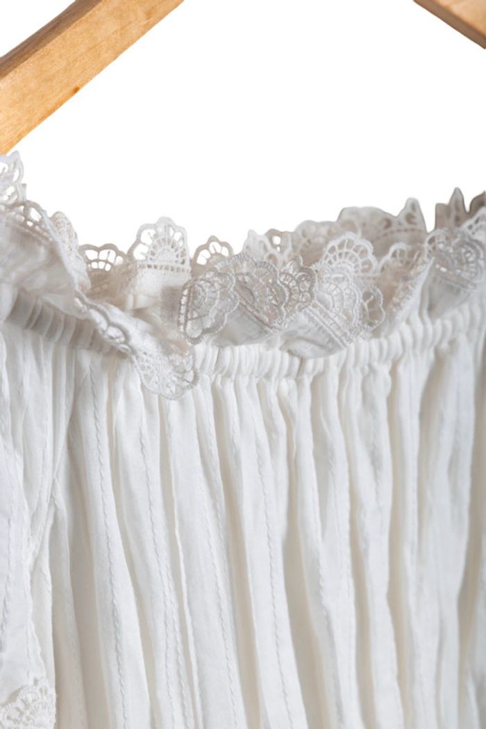 Robe blanche broderie anglaise et dentelle bohème Zimmermann Taille 36 - photo numéro 5