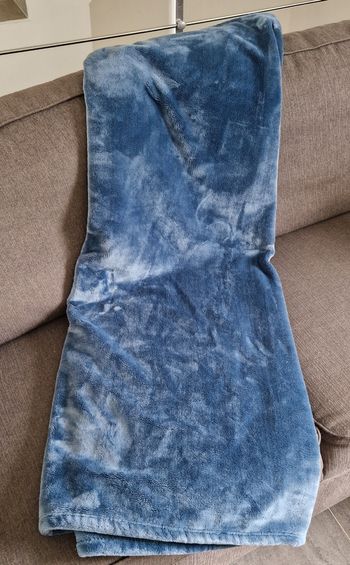 Plaid atmosphera bleu égéen 180x130 jamais servi