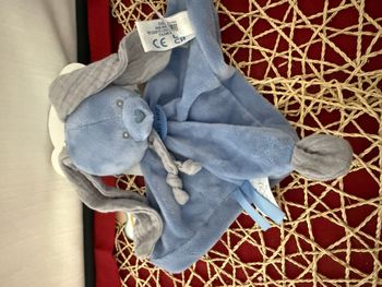 Baby nat Doudou Lapin Lange Mystère Bleu