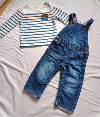 Ensemble salopette taille 18 mois