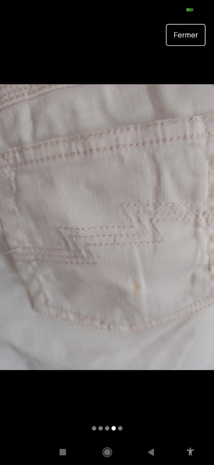 Short rose pâle blanc Okaïdi 8 ans - photo numéro 4