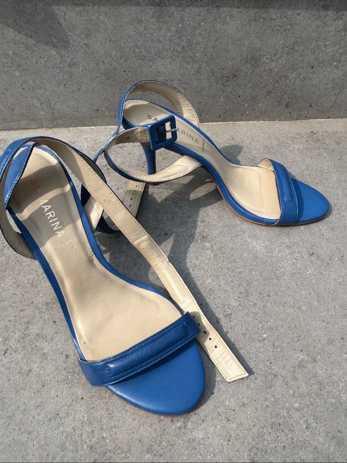 Sandales bleu électrique - photo numéro 2