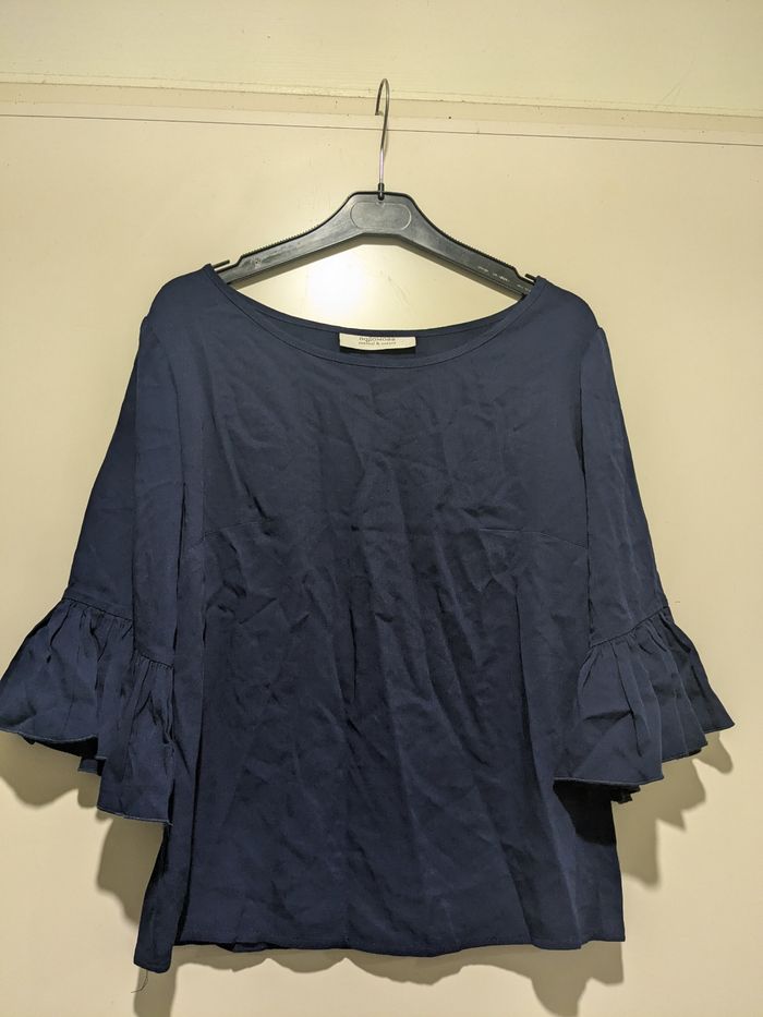 Jolie blouse bleue marine Bohomoss - photo numéro 2