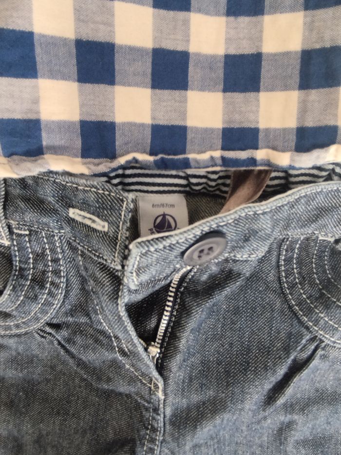 Petit Bateau Ensemble 2 pièces enfant – haut + bas –6 mois- très bon état - photo numéro 4