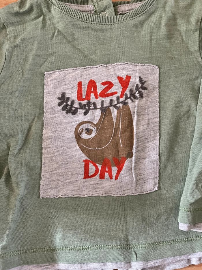 T-shirt ML garçon 12 mois - photo numéro 2